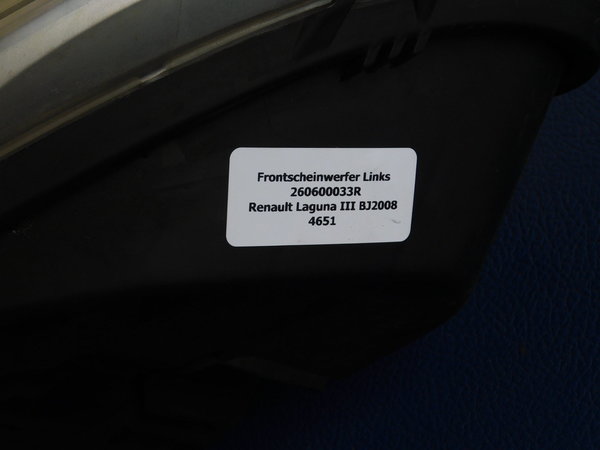 Orig. Scheinwerfer Links - Halogen H7 Renault Laguna III 3 89901834