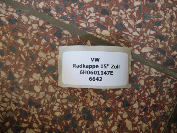 Original VW Radzierblende Radkappe 15'' Zoll 6H0601147E