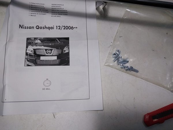 Nissan Qashqai J10 (2007–2010) Kühlergrill Chrom Unten Grill