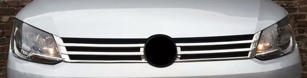 Chrom Kühlergrill Frontgrill Grilleisten Edelstahl für VW Caddy 2010-2015