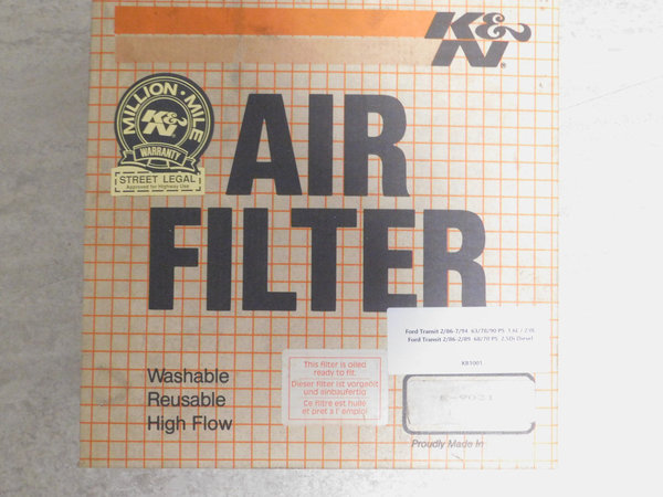FORD Transit 4. Generation K&N E-9031 Sportluftfilter >1986 1,6 2,0 2,5D